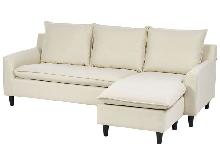 Elvenes Left Hand Fabric Corner Sofa Light Beige
