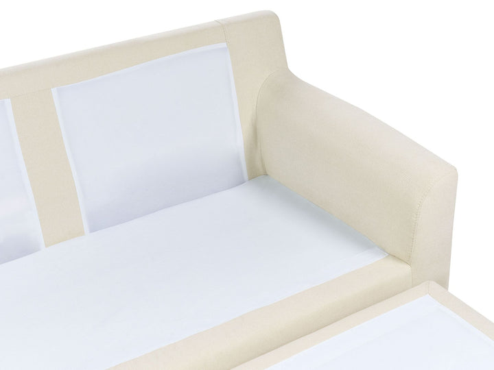 Elvenes Left Hand Fabric Corner Sofa Light Beige