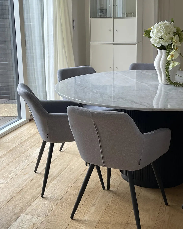Set of 2 Dining Chairs Velvet Light Grey Frank