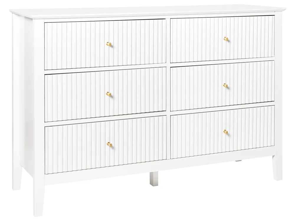 6 Drawer Chest White Bravura | Elegant Design