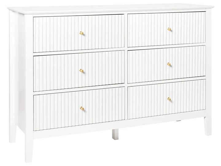 6 Drawer Chest White Bravura | Elegant Design