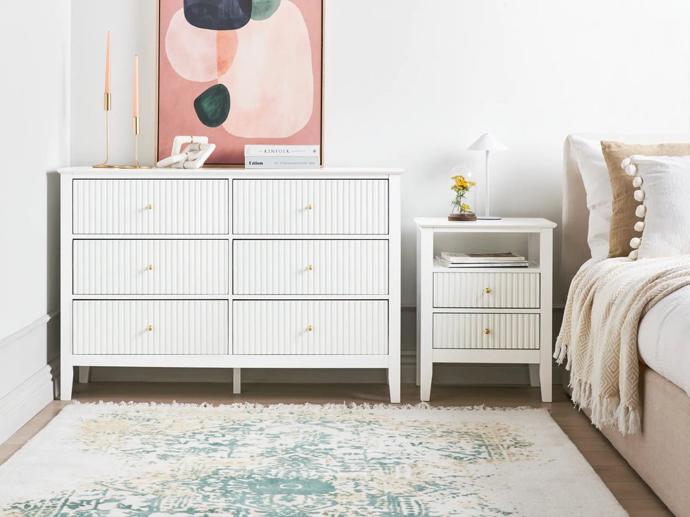 6 Drawer Chest White Bravura | Elegant Design