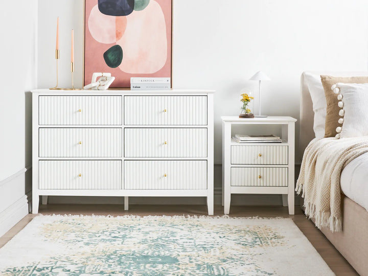 6 Drawer Chest White Bravura | Elegant Design