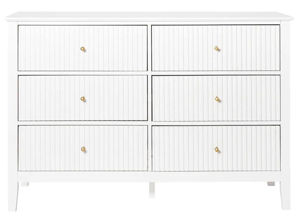 6 Drawer Chest White Bravura | Elegant Design