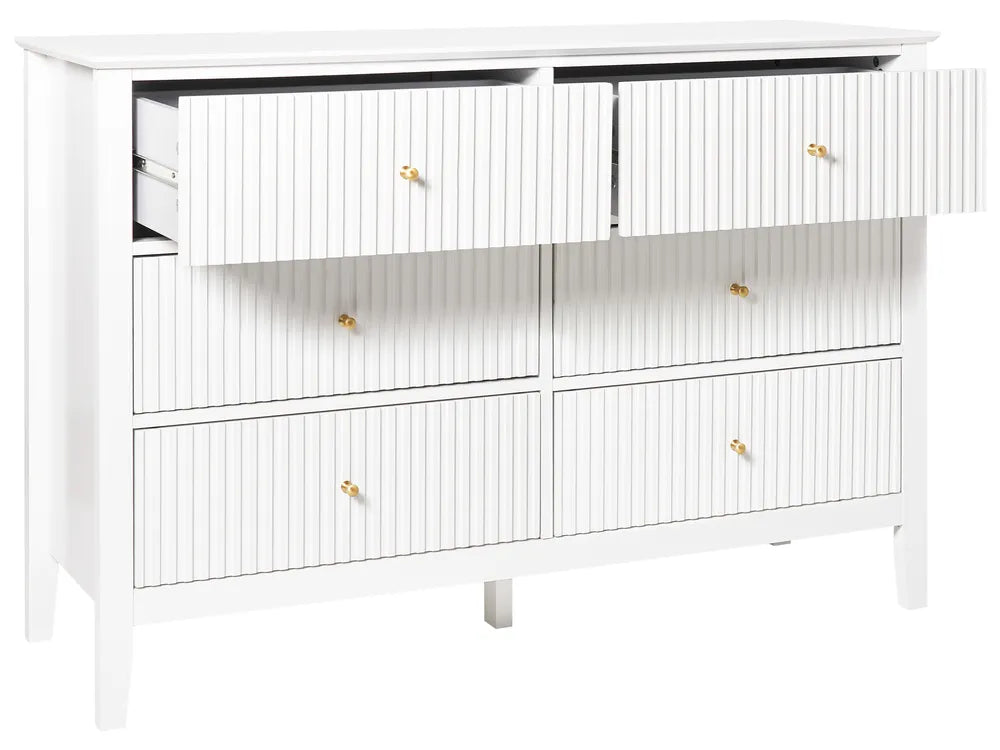6 Drawer Chest White Bravura | Elegant Design