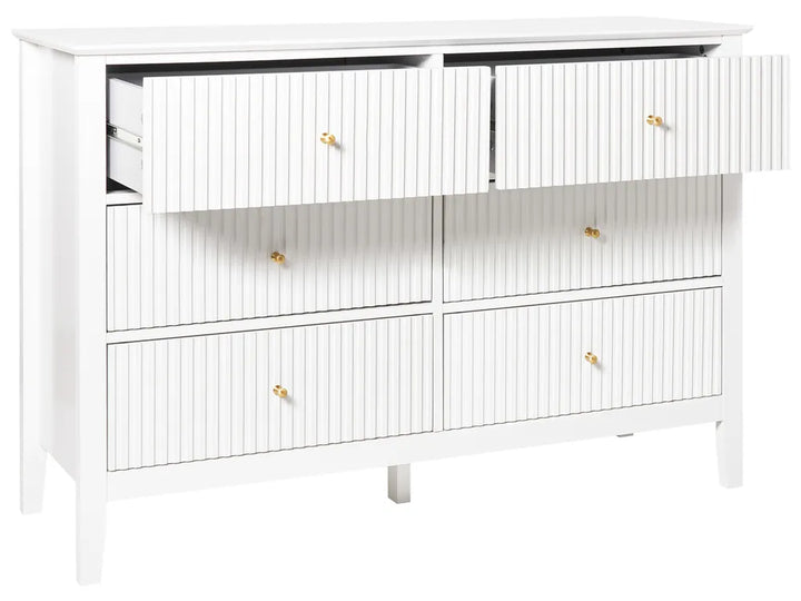 6 Drawer Chest White Bravura | Elegant Design
