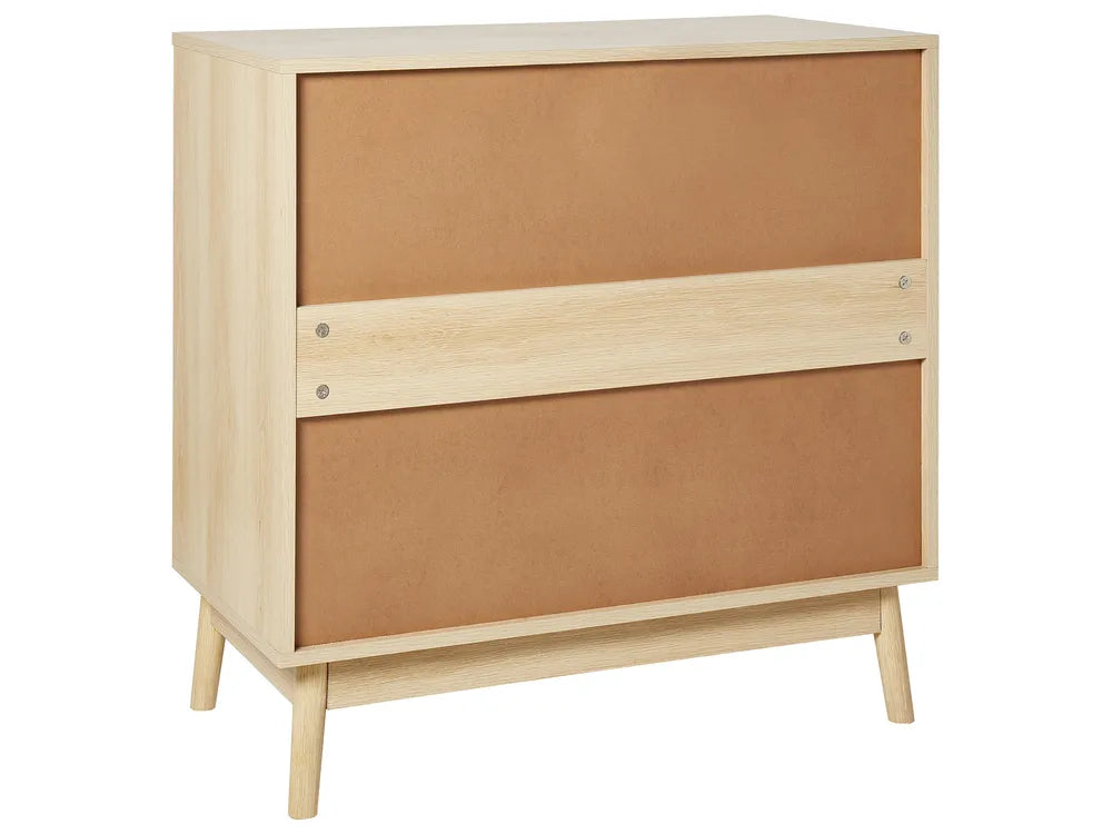 3 Drawer Chest Light Brown Rauch | Functional and Capacious Drawers