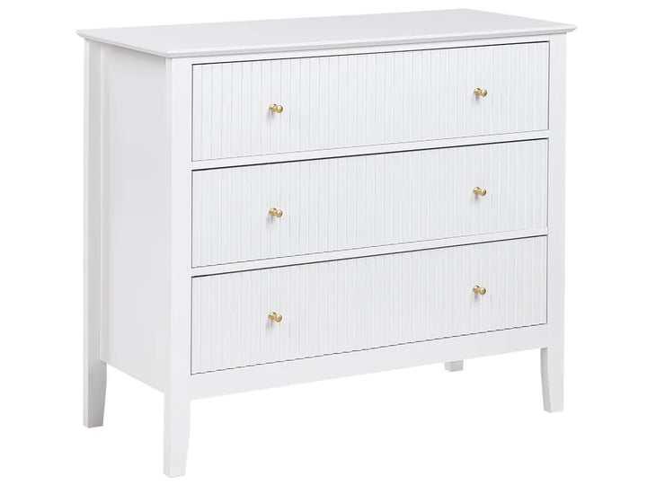 3 Drawer Chest White Brayden Studio | Functional Storage Space