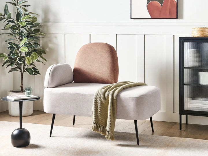 Left-Hand Chaise Lounge Fabric Brown Ayvion