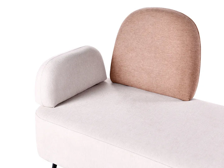 Left-Hand Chaise Lounge Fabric Brown Ayvion