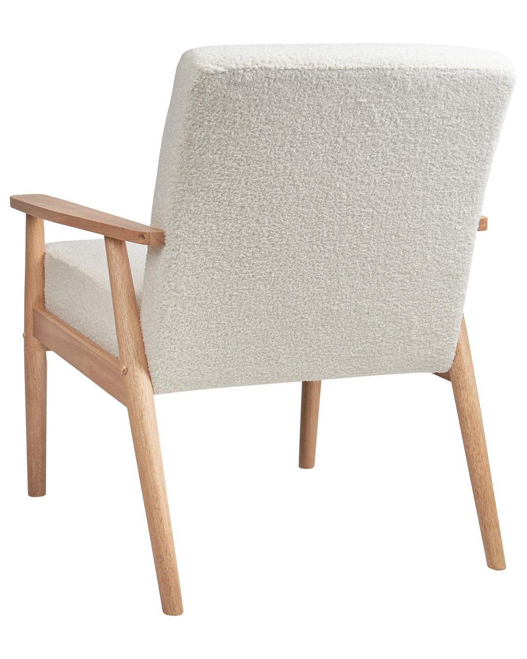 Armchair Boucle Off-White/ Light Brown Dartez