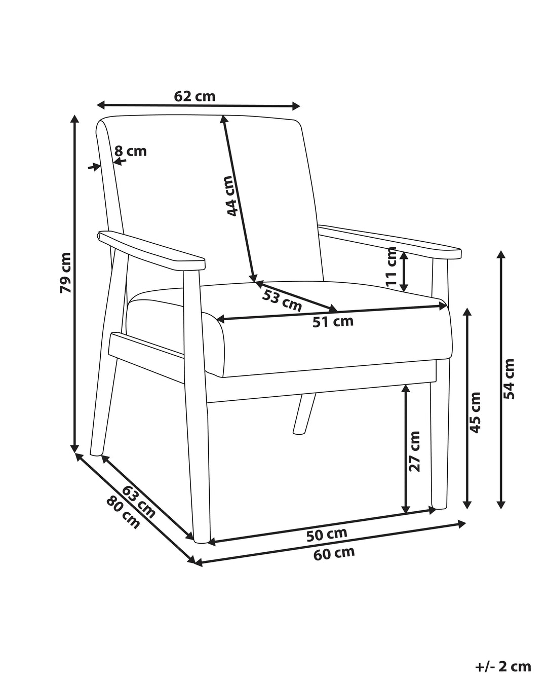 Armchair Boucle Off-White/ Light Brown Dartez