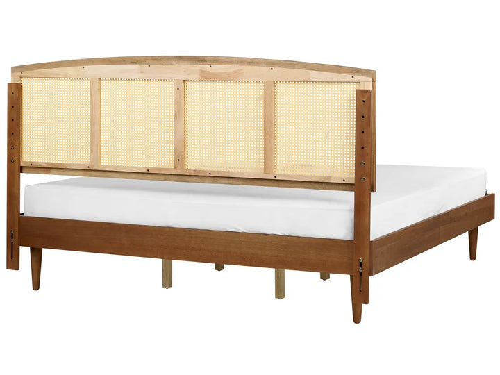 Bed Rattan 180 x 200 cm (EU Super King) Brown Star