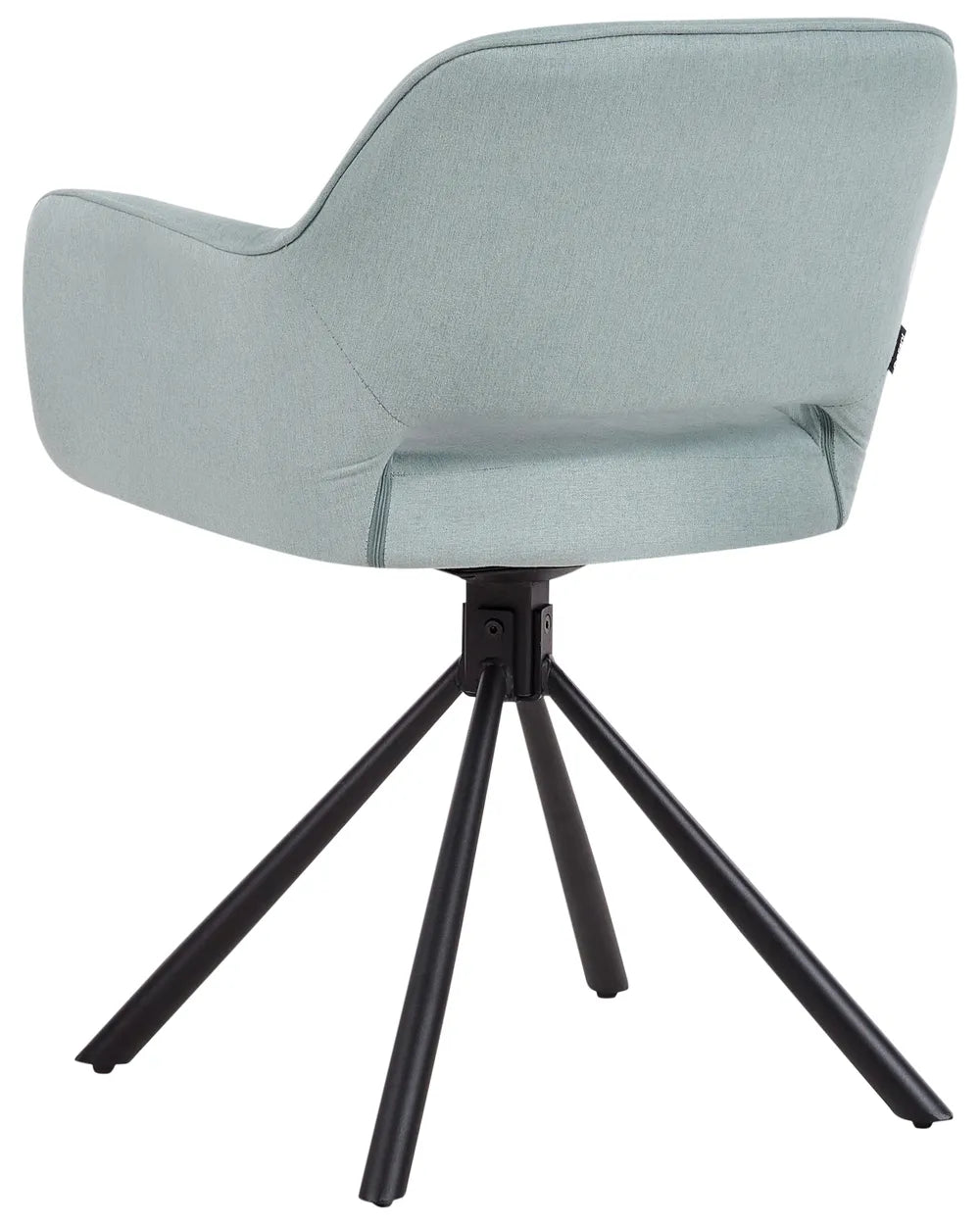 Set of 2 Dining Chairs Swivel Fabric Light Blue Flora