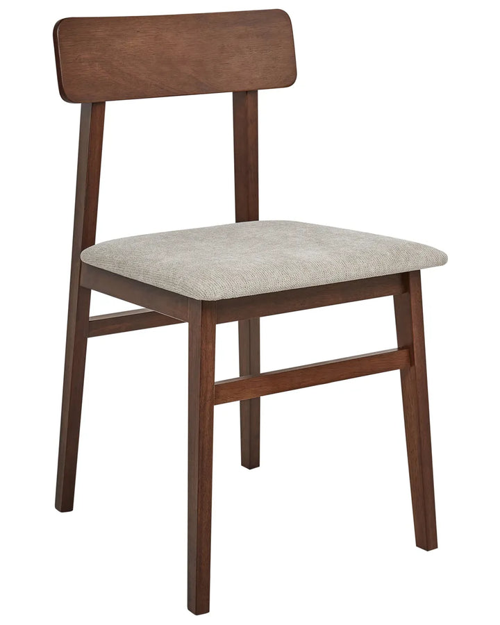 Set of 2 Dining Chairs Wood Taupe Niana