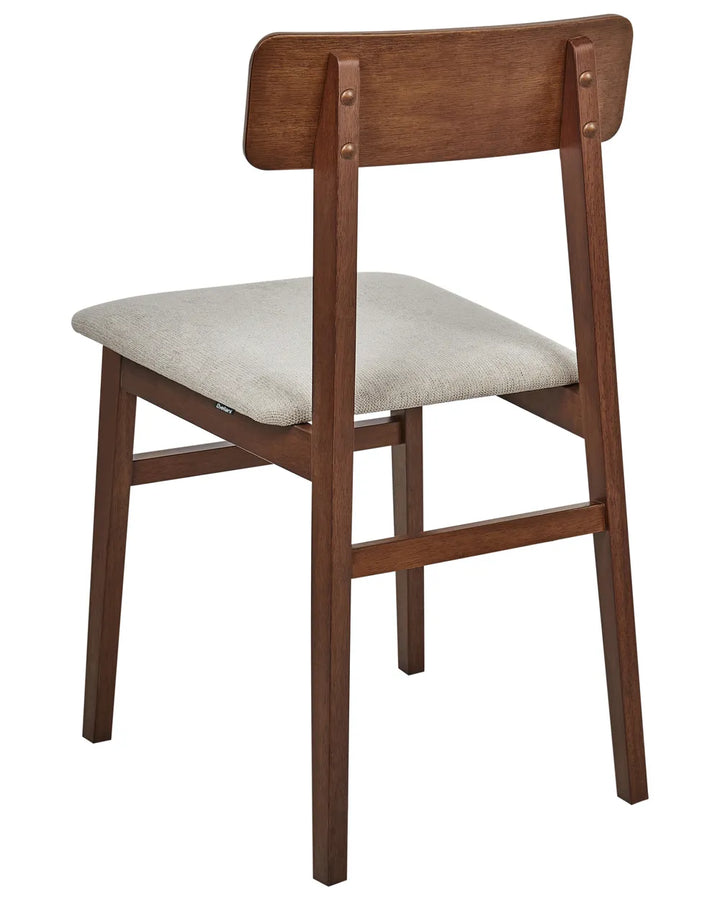 Set of 2 Dining Chairs Wood Taupe Niana