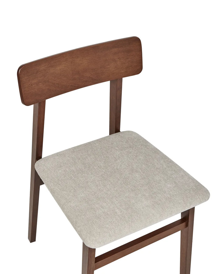 Set of 2 Dining Chairs Wood Taupe Niana