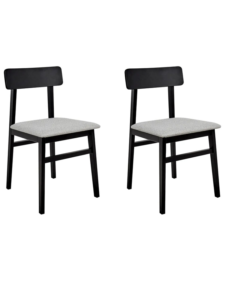 Set of 2 Dining Chairs Wood Light Grey Niana