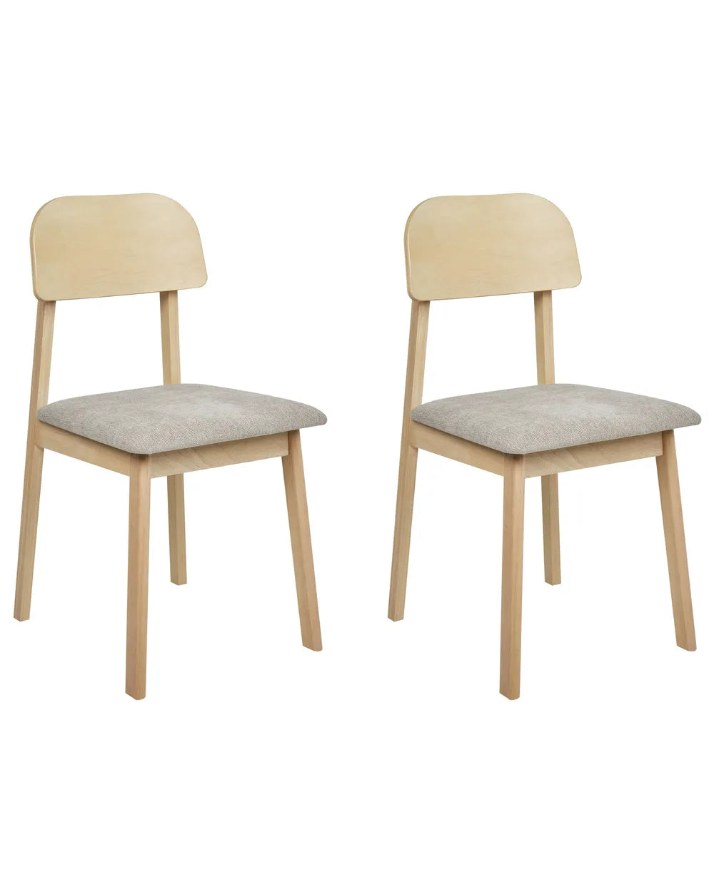 Set of 2 Dining Chairs Wood Taupe Xylo