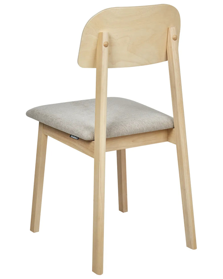 Set of 2 Dining Chairs Wood Taupe Xylo