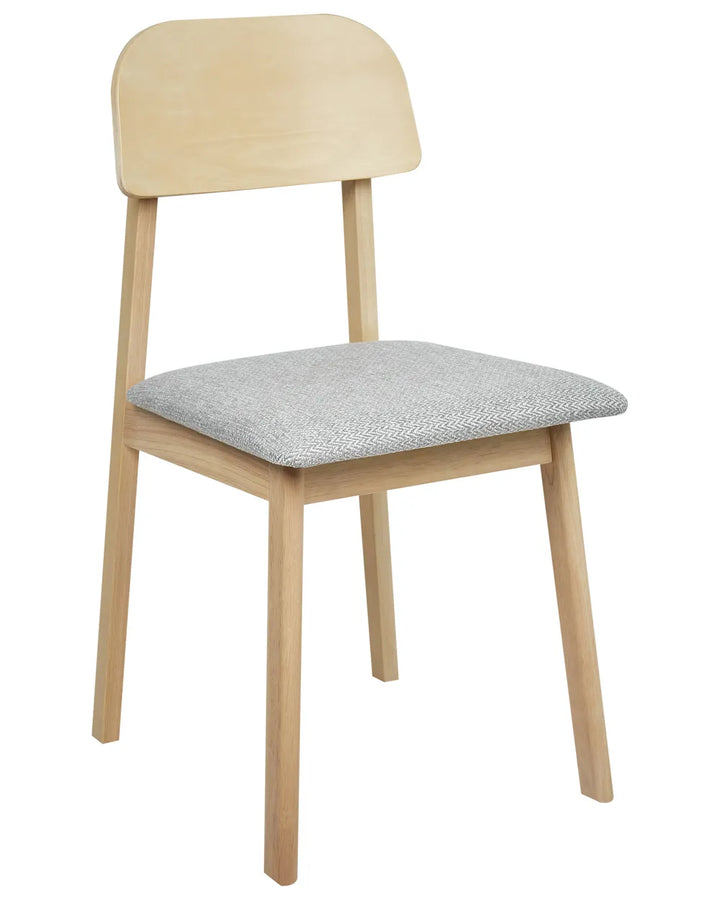 Set of 2 Dining Chairs Wood Light Grey Xylo