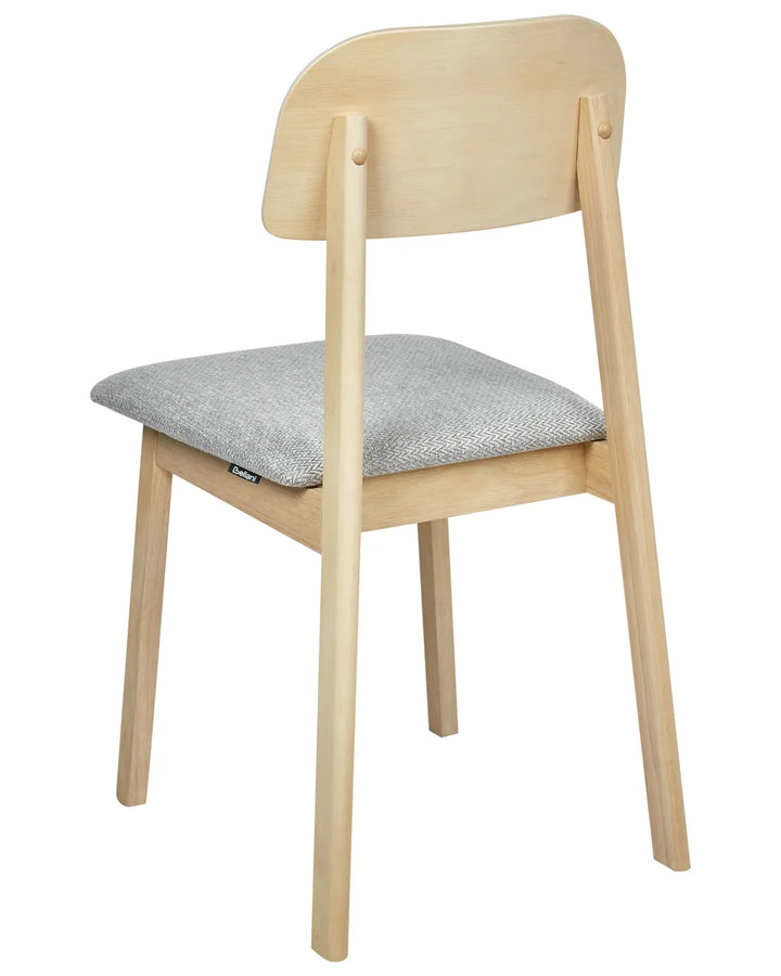 Set of 2 Dining Chairs Wood Light Grey Xylo