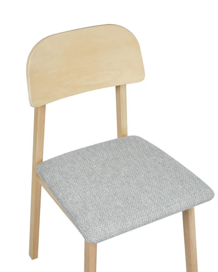 Set of 2 Dining Chairs Wood Light Grey Xylo