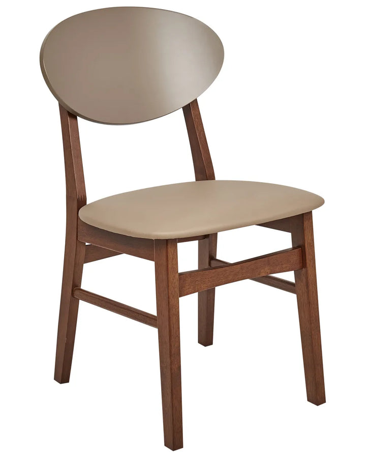 Set of 2 Dining Chairs Wood Light Brown/ Brown Joey
