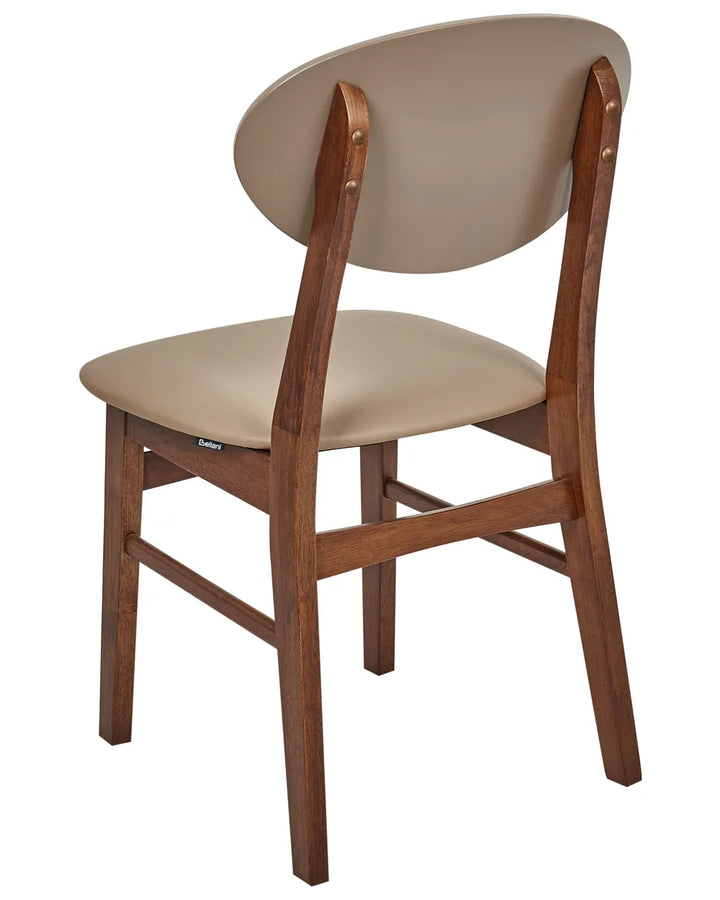 Set of 2 Dining Chairs Wood Light Brown/ Brown Joey