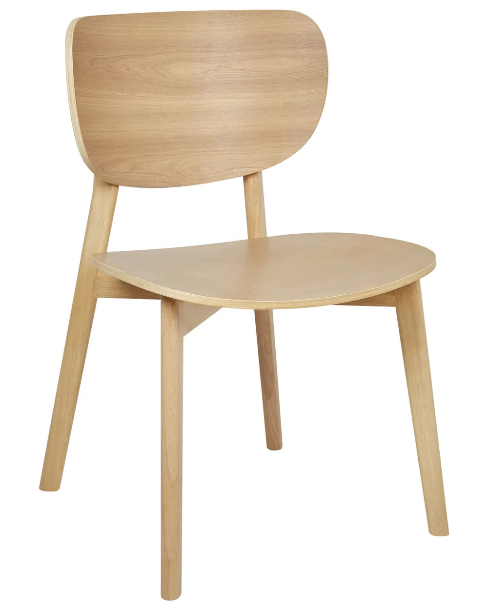 Set of 2 Dining Chairs Wood Light Brown Rini