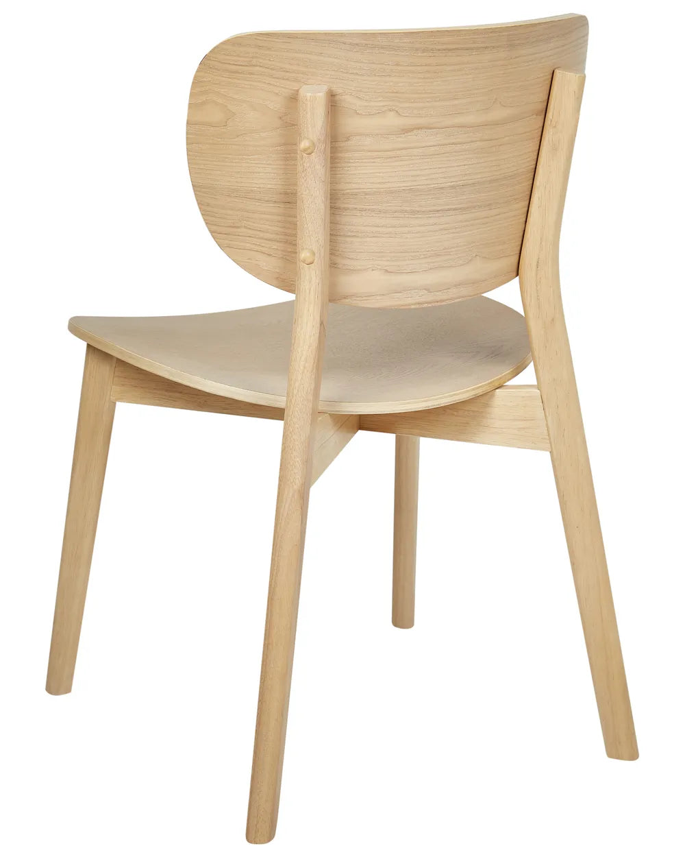 Set of 2 Dining Chairs Wood Light Brown Rini