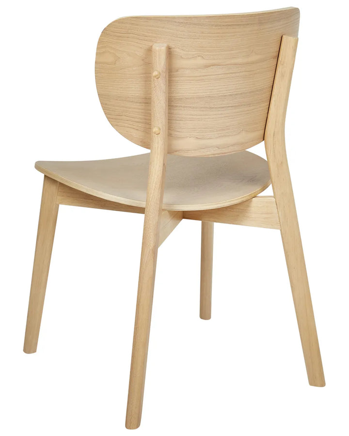 Set of 2 Dining Chairs Wood Light Brown Rini