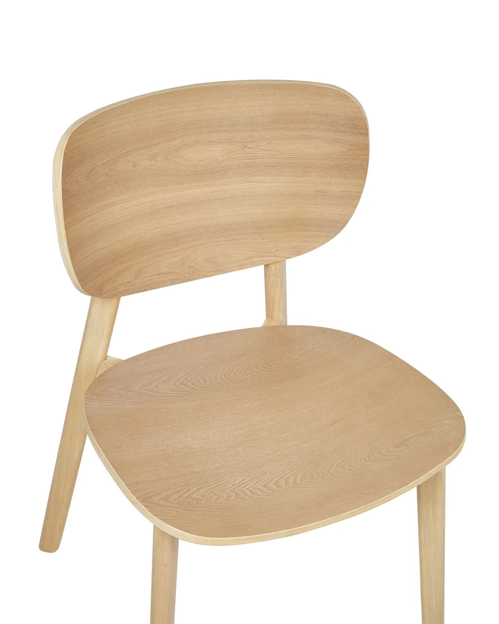 Set of 2 Dining Chairs Wood Light Brown Rini