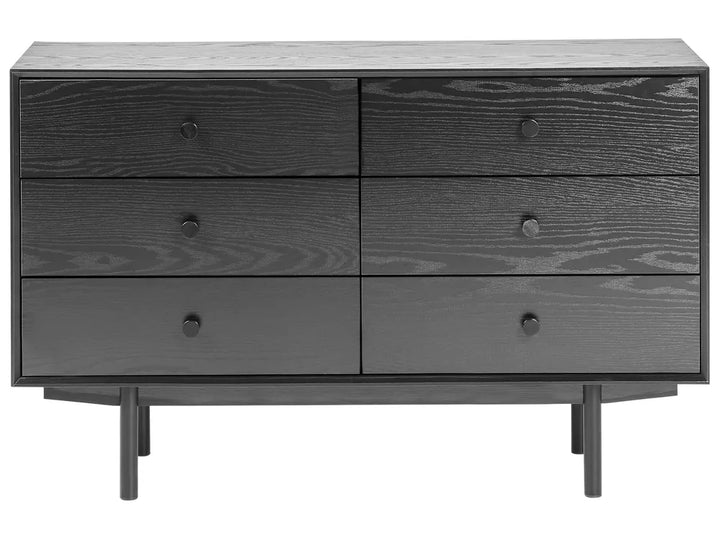 6 Drawer Chest Black Robust Frame Elaris