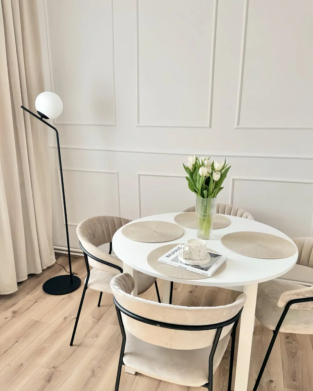 Set of 2 Dining Chairs Velvet Taupe Avy