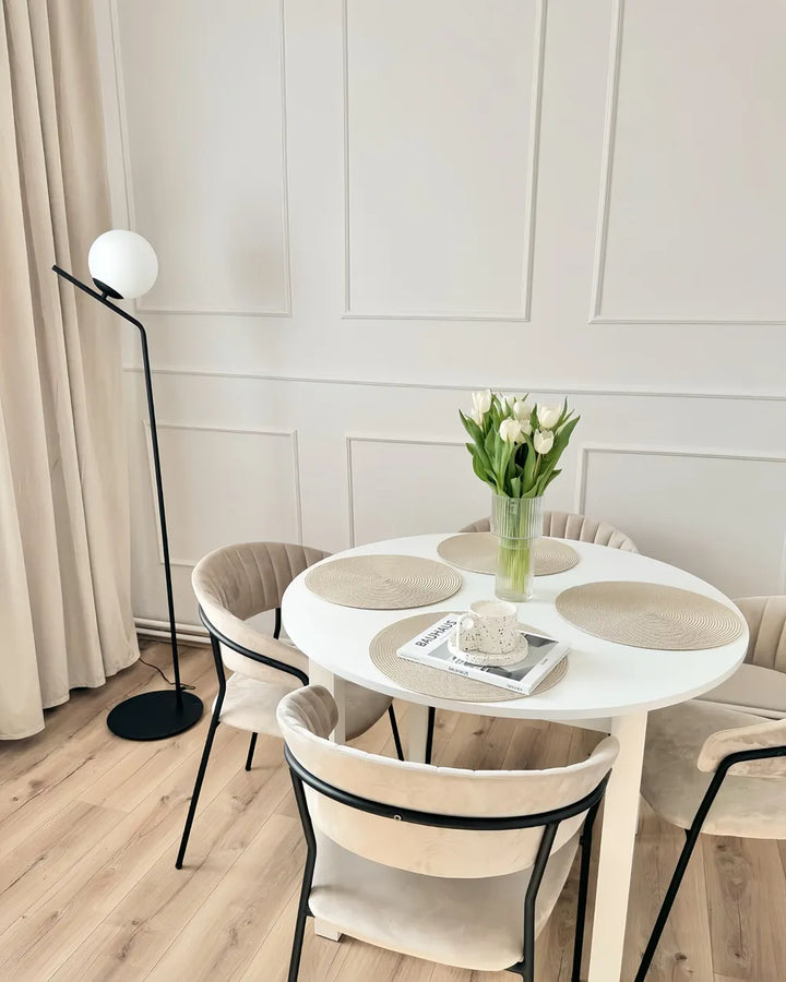 Set of 2 Dining Chairs Velvet Taupe Avy