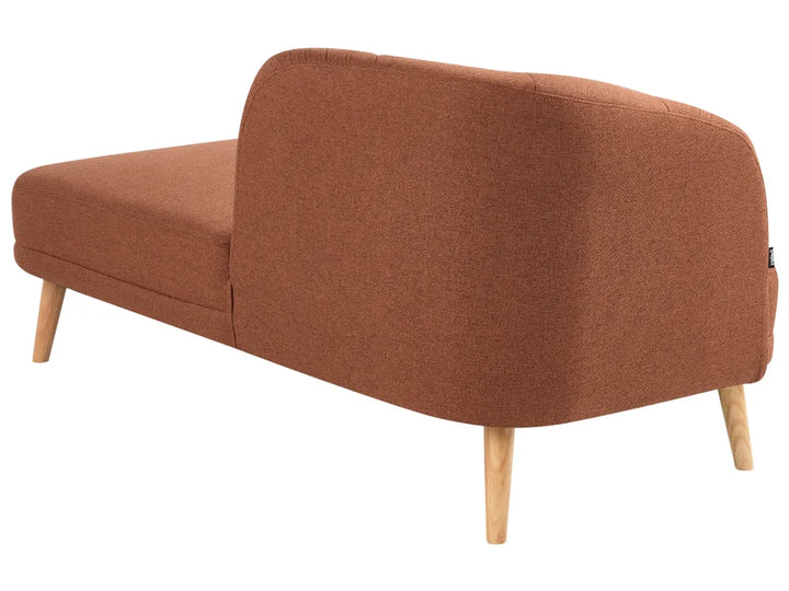 Left-Hand Chaise Lounge Fabric Golden Brown Virelle