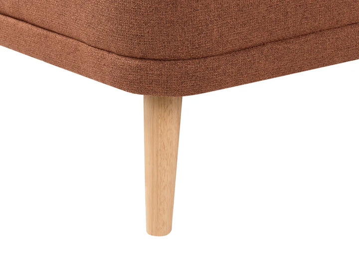 Left-Hand Chaise Lounge Fabric Golden Brown Virelle