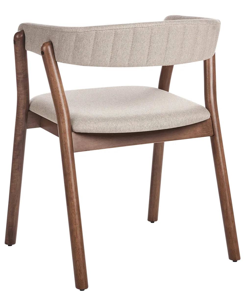 Set of 2 Dining Chairs Fabric Dark Brown/ Beige Irish