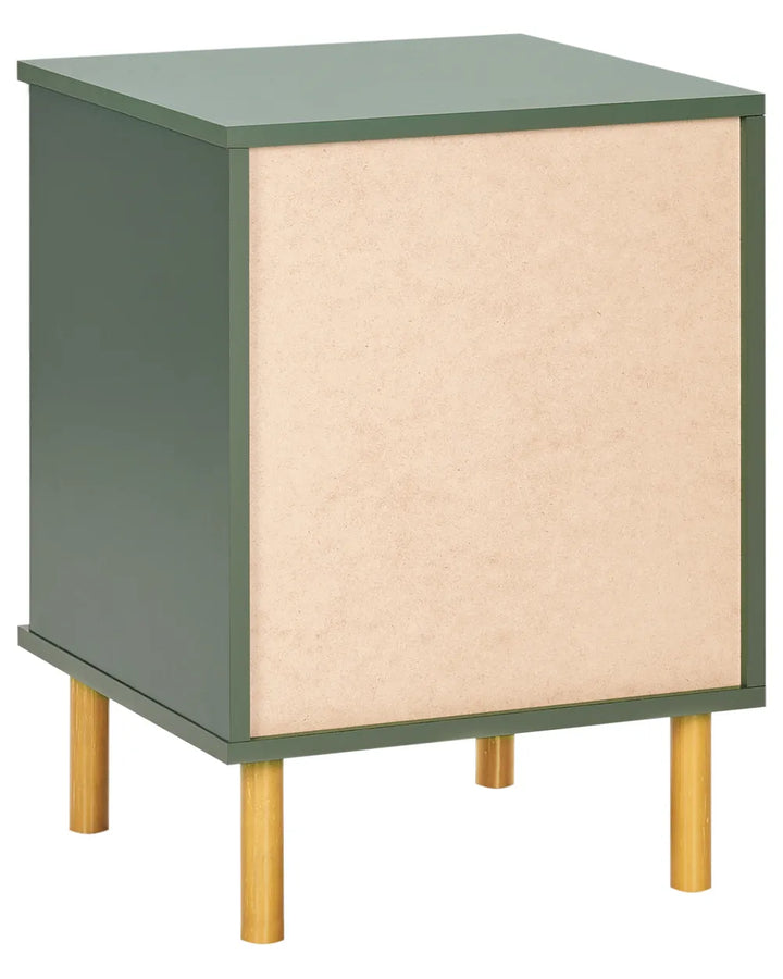 2 Drawer Bedside Table Green Zoren
