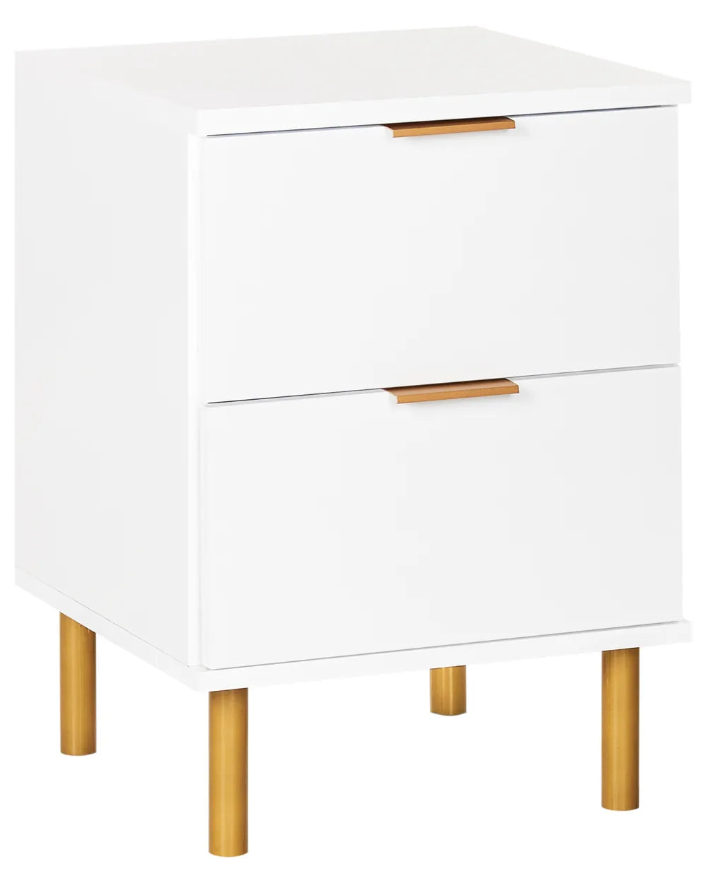 2 Drawer Bedside Table White Zoren