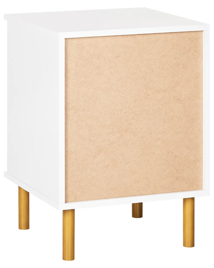 2 Drawer Bedside Table White Zoren