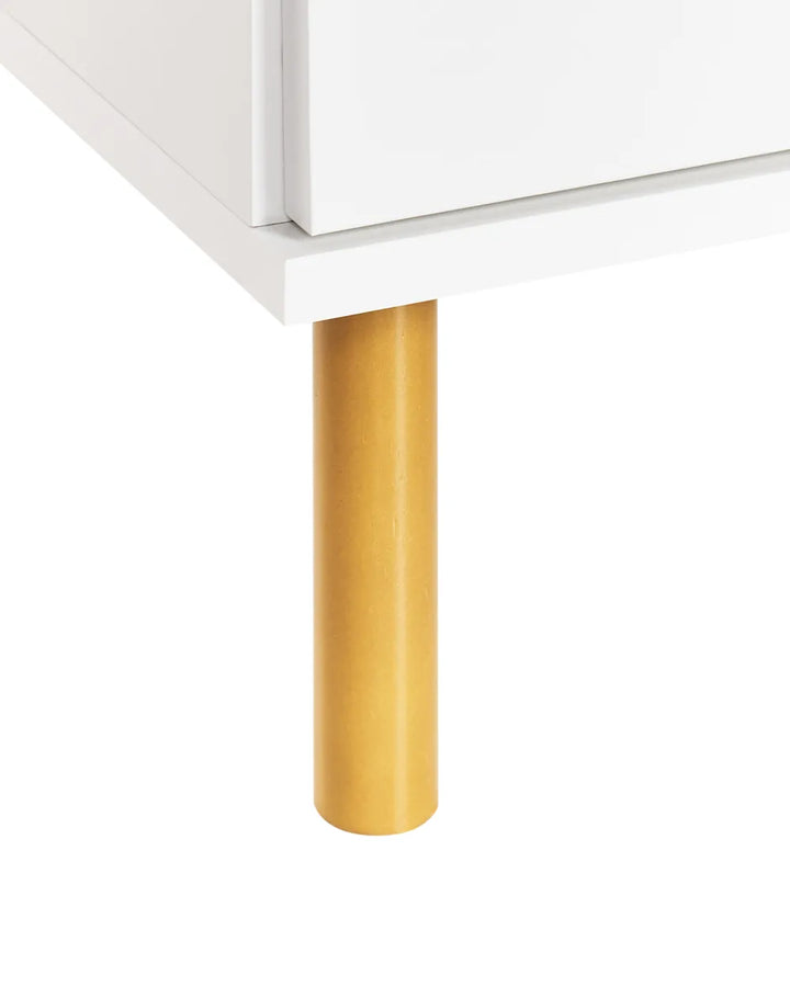 2 Drawer Bedside Table White Zoren