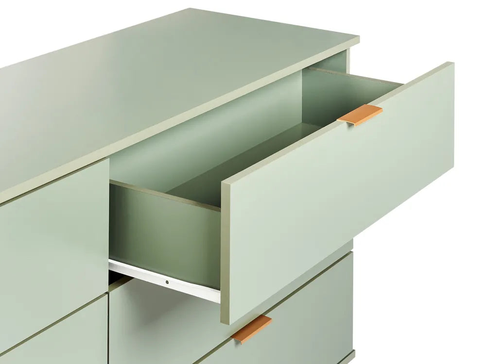 6 Drawer Chest Green Functional and Capacious Cavaro