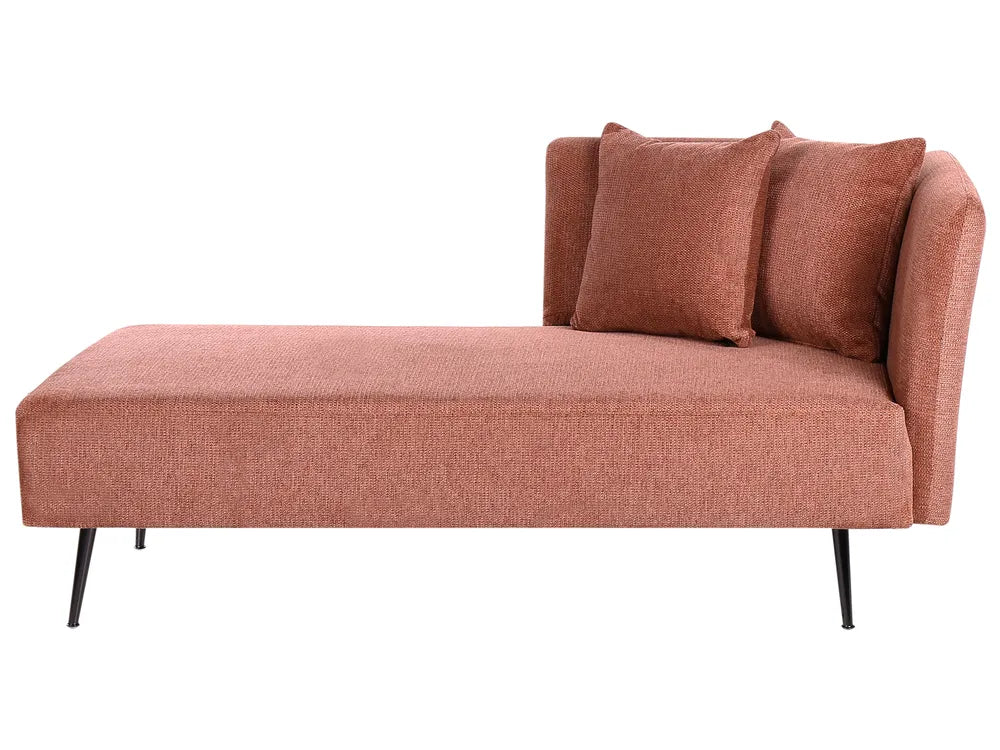 Right-Hand Chaise Lounge Fabric Red Roxy