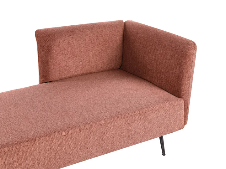 Right-Hand Chaise Lounge Fabric Red Roxy