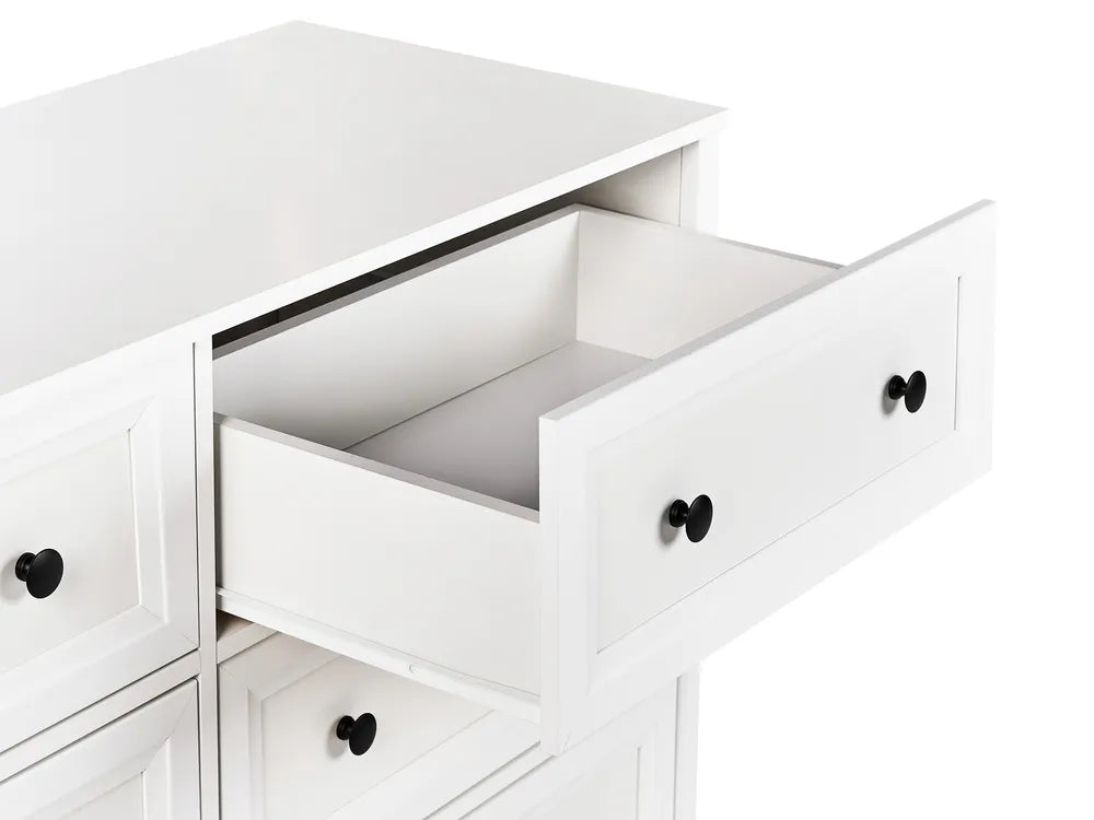 6 Drawer Chest White Wade Blends Well with Any Decor Logan