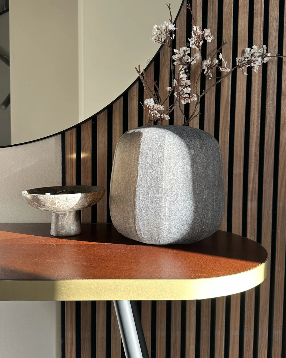 Console Table Dark Ash Wood Solid Workmanship Rovina