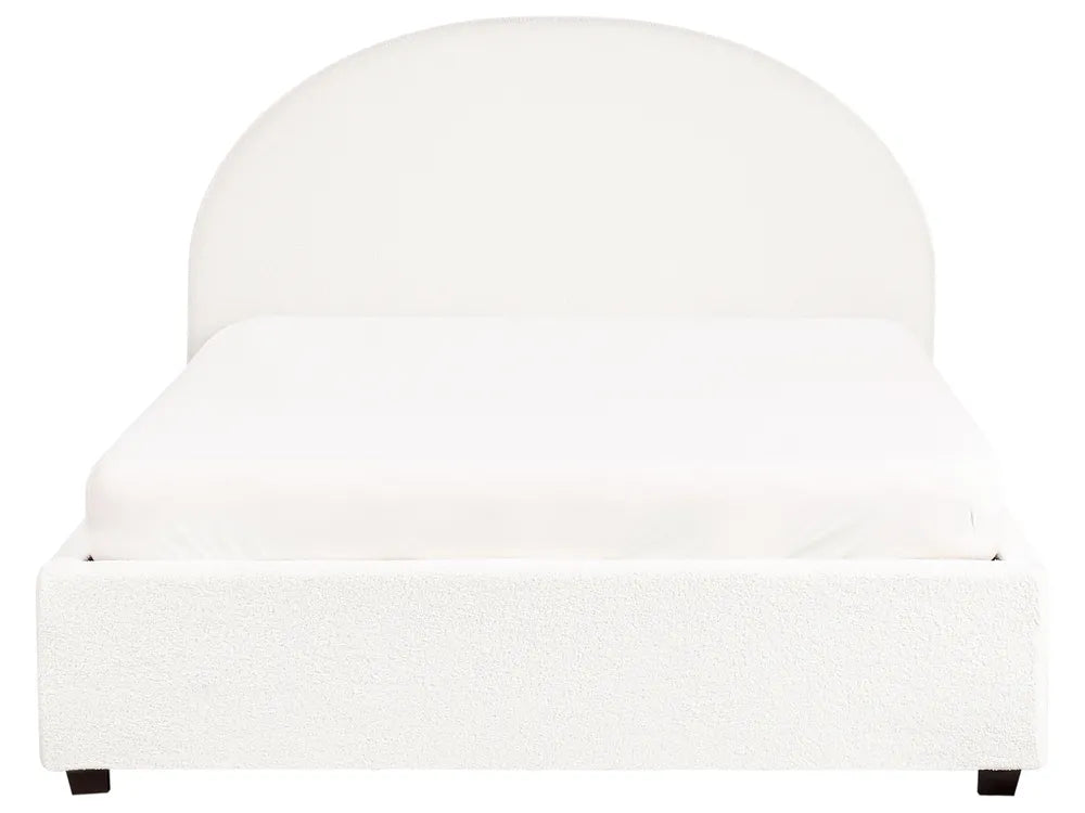 Ottoman Bed Boucle 140 x 200 cm (EU Double) Off-White Strandy