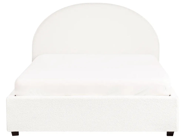 Ottoman Bed Boucle 140 x 200 cm (EU Double) Off-White Strandy